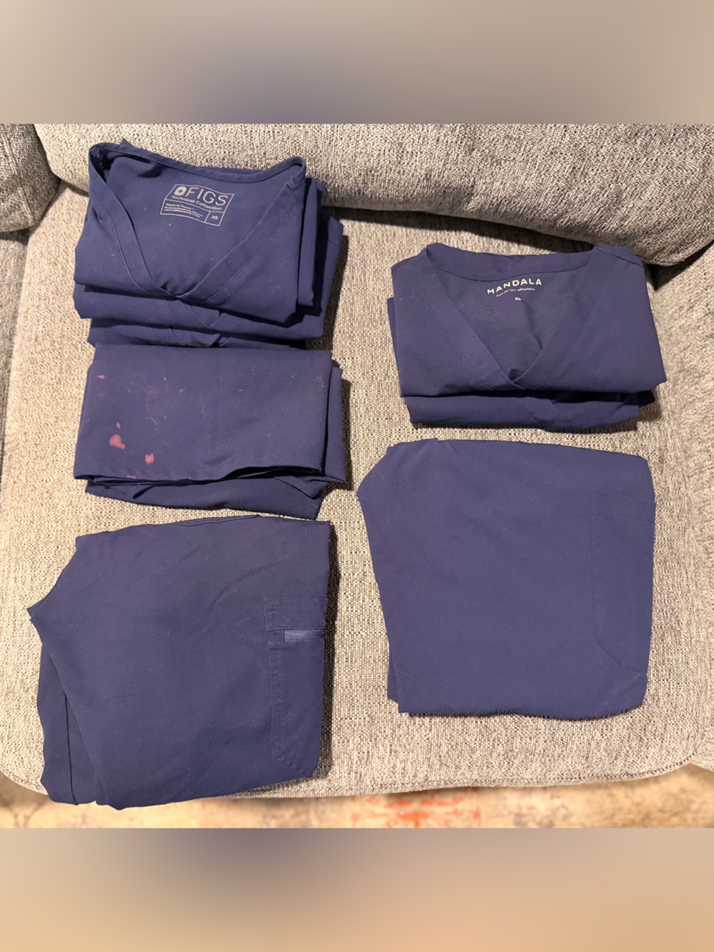 FIGS & Mandala Navy Blue Scrubs